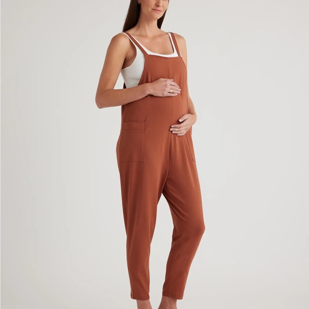 Quince Organic Cotton Maternity Overalls